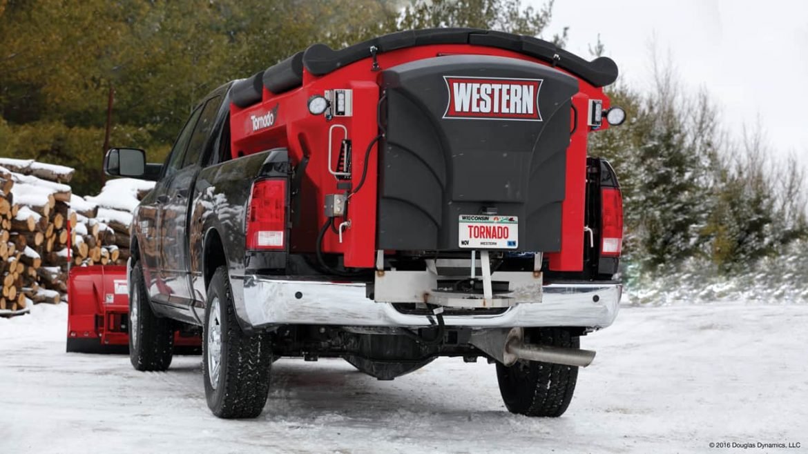 Western Tornado Poly Hopper Salt Sand Spreader