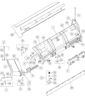 Skid-Steer Prodigy Plow Blade Assembly Parts
