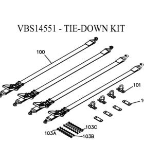 Boss VBX Hopper Spreader Tie-Down Kit