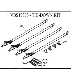 Boss VBX3000 Tie-Down Kit Parts