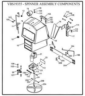 Boss VBX3000 Spinner Assembly Parts