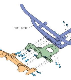 Boss UTV Plow Mount - John Deere 2008-10 XUV