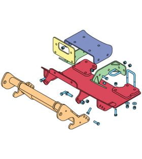 Boss UTV Plow Mount - Honda Pioneer 700 2014-Up