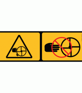 Boss Part # MSC19869 - Spinner Warning Decal Sticker - Image 1