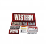 Western Plow Part # 44674 – MVP Plus Blade Decal Label Kit Complete Blade