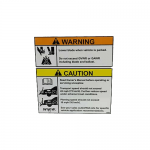 Western SnowEx Part # 59900 – Warning Caution Decal Label for Snowplows